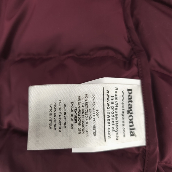 PATAGONIA Women's Tres 3-in-1 Parka Jacket Burgundy Maroon Red SMALL - Picture 12 of 13